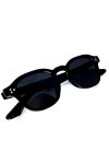 Vintange Sunglasses LUNETTES DE SOLEIL TYPE MOSCOT JHONNY DEPP OVALE BOMBÉES POV UV 400, Noir , Medium