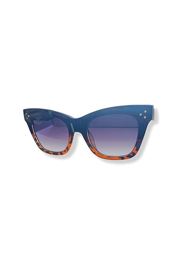 KIRALOVE - Lunettes de soleil grandes Over Diva - Monture léopard Lentille noire - Meilleure vente Noël Anniversaire, Monture