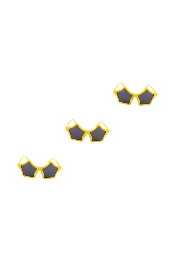 Didiseaon 3 Pièces Lunettes De Soleil Néon Pour Enfants Sans Monture Lunettes Cotillons Lunettes De Soleil Étoiles à Cinq Bra