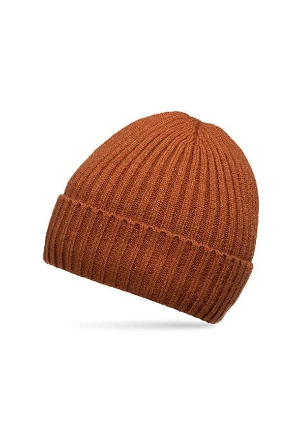 Caspar MU211 Bonnet classique unisexe, Couleur:rouille, Taille:Taille unique