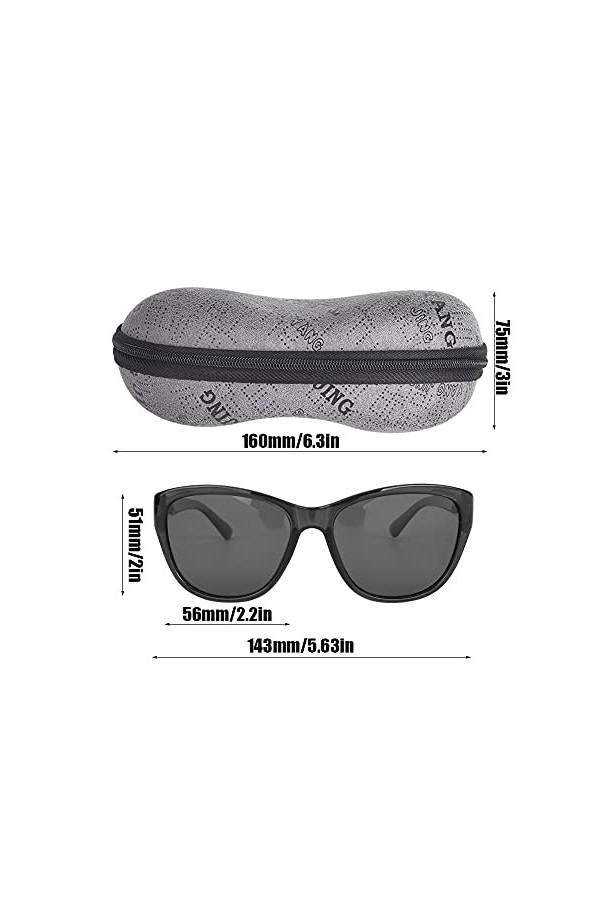 Alomejor Lunettes de Polarisées pour Femmes, Lunettes de de Conduite en Plein Air Classiques élégantes en Métal pour Femmes 