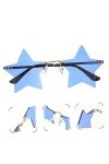 ABOOFAN 2 Paires Sans Monture Pour Lunettes Femmes Lunettes Étoiles Lunettes De Soleil De Pentagramme Femmes Carnaval Femme P