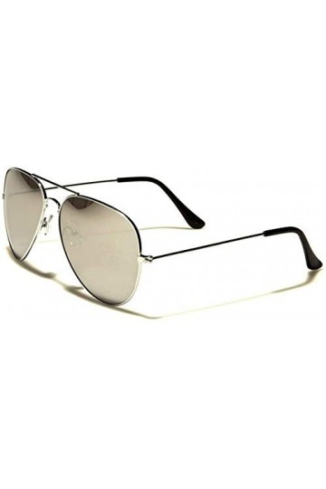 Générique Lunettes de Soleil polarisantes polarisées monture argent Verres Effet Miroir aviateur polarisés Homme Femme