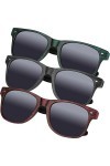 noTrash2003 Lot de 3 paires de lunettes de soleil pour femme et homme avec protection UV400 de catégorie 3 de style rétro, Ro
