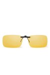 JM Lunettes de Soleil Sans Monture Rectangle Clip On Léger Lunette Solaire Polarisées Hommes Femmes Brun polarisé 