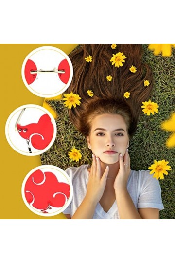 PRETYZOOM Wolke Lunettes de soleil sans monture pour femme et homme Style vintage 90, rouge, 14.4x14.1cm