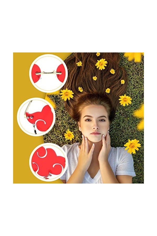 PRETYZOOM Wolke Lunettes de soleil sans monture pour femme et homme Style vintage 90, rouge, 14.4x14.1cm