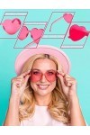 HeLunettes de soleil sans monture en forme de cœur, série Jelly Fudge Lunettes de soleil cœur Bachelorette Party Cool Lunette