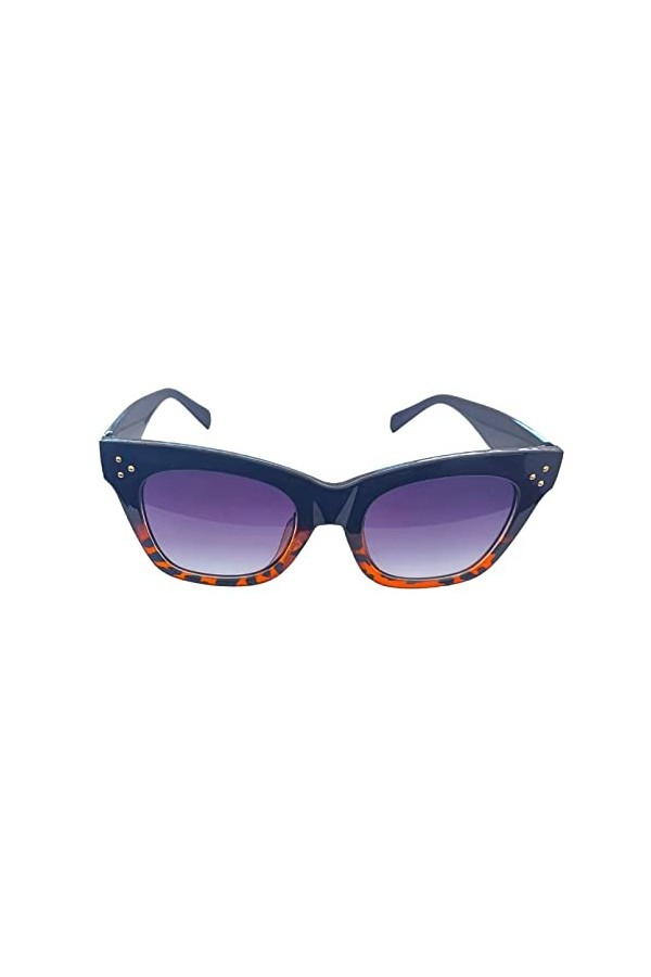 Lunettes de soleil pour femme Grandes Over Diva – Monture léopard lentille noire – Idée cadeau Noël anniversaire, Monture léo