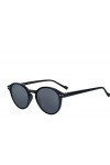 Vintange Sunglasses Lunettes de soleil rondes modèle ZEN rondes rondes rétro VINTAGE UV400, Noir , Medium