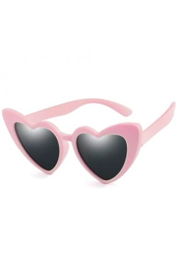 No Name Ltd Lunettes de soleil surdimensionnées en forme de cœur pour femme Lolita Retro Hippie Vintage 2022 Rose bébé, rose,
