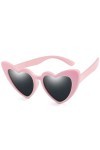 No Name Ltd Lunettes de soleil surdimensionnées en forme de cœur pour femme Lolita Retro Hippie Vintage 2022 Rose bébé, rose,