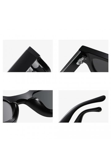 kachawoo Petites lunettes de soleil polarisées monture épaisse, lunettes de soleil carrées, homme léopard noir, protection so