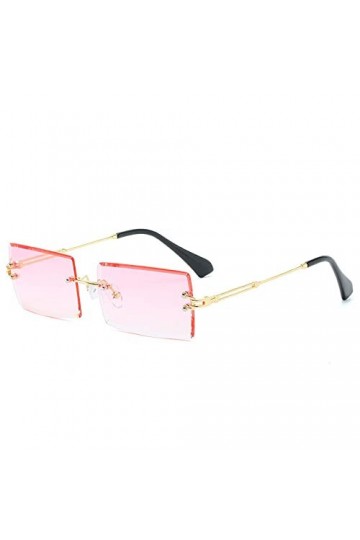 Lunettes de soleil dalpinisme de style voyage pour hommes femmes UV400 Shades Rectangle Lunettes sans monture Gradient Color
