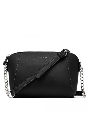 David Jones - Petit Sac Bandoulière Croisé Femme Trapèze - Cuir PU - Pochette Soirée Mode Travail Shopping Elégant Tendance C