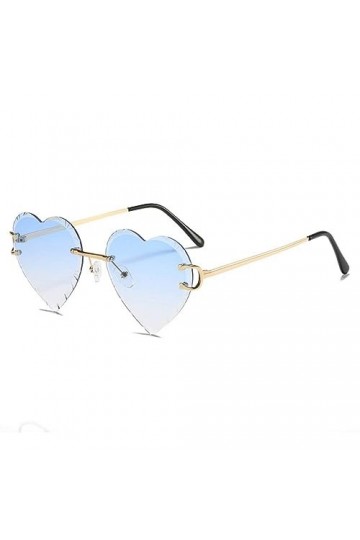 MUTYNE Mode dames en forme de coeur lunettes de soleil en métal femmes lunettes trancher verres sans monture lunettes de sole