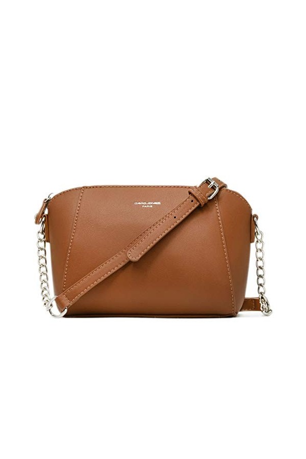 David Jones - Petit Sac Bandoulière Croisé Femme Trapèze - Cuir PU - Pochette Soirée Mode Travail Shopping Elégant Tendance C