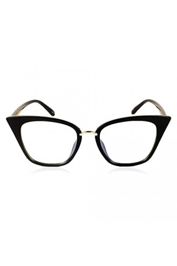 iB-iP Femmes Lunettes Oil-de-chat Rétro De Vue Transparentes Léopard Noires, Taille: Taille unique, Noir