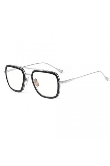 FSIGOM Lunettes Spiderman Edith,Rétro square des lunettes de soleil cadre métallique pour hommes et femmes lunettes de soleil