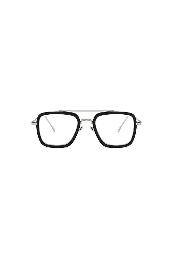 FSIGOM Lunettes Spiderman Edith,Rétro square des lunettes de soleil cadre métallique pour hommes et femmes lunettes de soleil