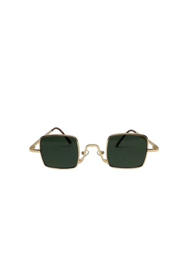 Vintange Sunglasses Lunettes de soleil CARRÉES DE NASELLI LEVÉ NOUVEAU 2023 mode casual mode vintage rétro, vert