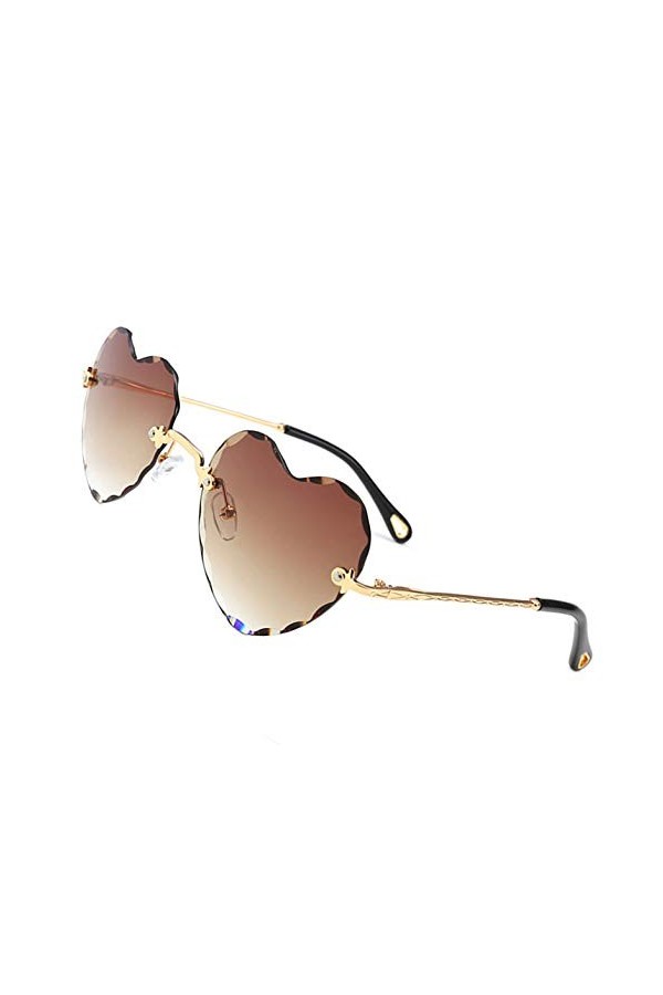 OGOBVCK des lunettes en forme de cœur mode femme fille coloré lunettes gradient lunettes Tea 