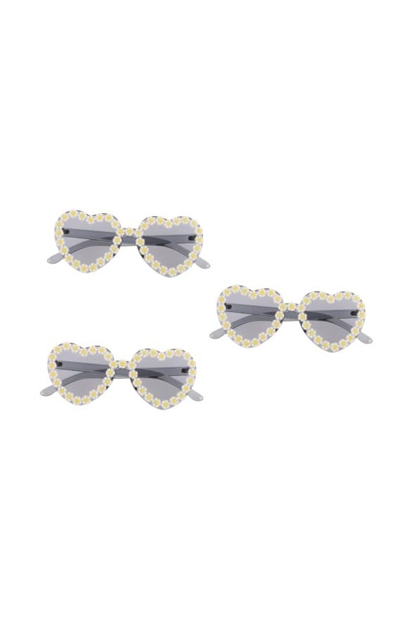 VILLCASE Lunettes De Soleil Coeur Lunettes De Tir Lunettes De Soleil Pour Femmes Mode Lunettes DÉté À La Mode Goody Sac Char