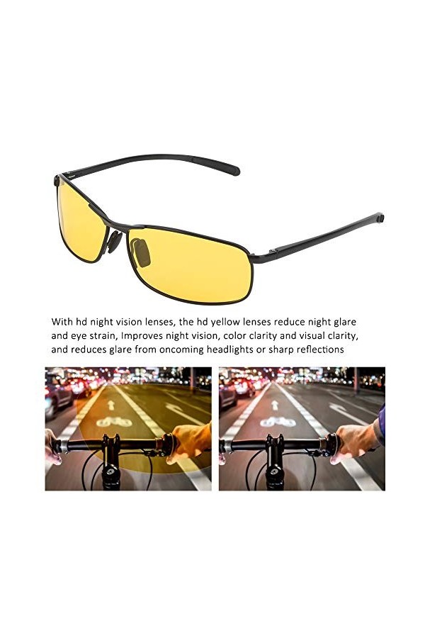 Lunettes De Soleil De Sport Polarisées, Lunettes De Soleil Carrées En Magnésium En Aluminium Polarisées Unisexe Conduite Cycl