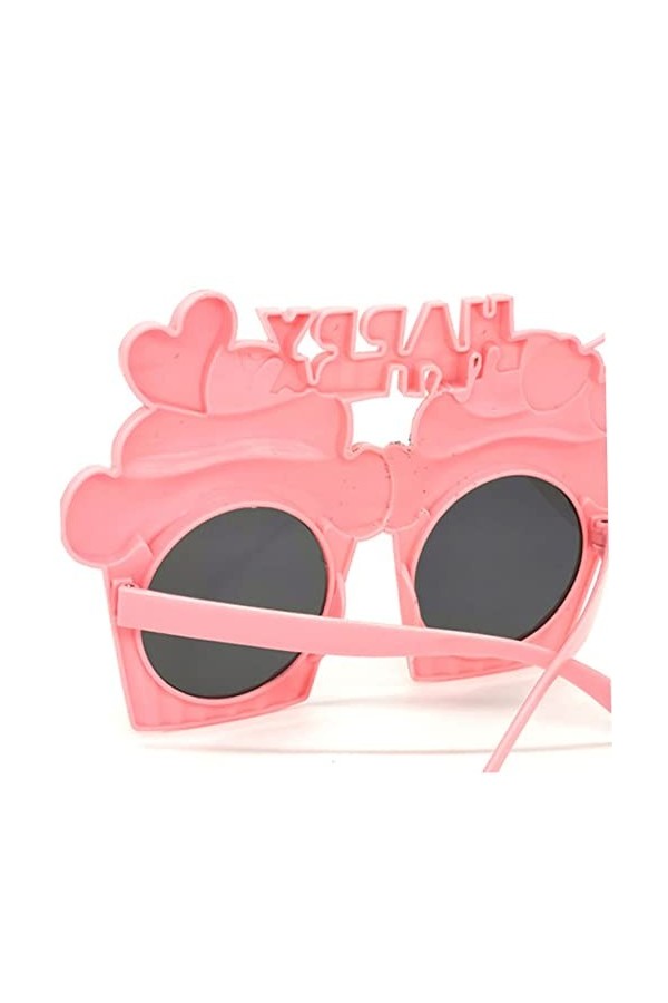 SOIMISS 2 Pièces Coeur Lunettes Drôle Fête Verre Anniversaire Paillettes Lunettes Quai Lunettes De Soleil Pour Femmes En Form