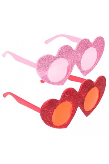 Toddmomy 2 Pièces Lunettes De Soleil Pare-soleil Tenue Pour Femme Lunettes De Soleil Coeur Saint Valentin Décoration De Photo