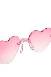 SOIMISS 4Pcs Lunettes De Soleil Sans Monture En Forme De Coeur Lunettes Dégradées Transparentes Sans Cadre Lunettes De Soleil