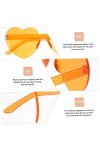 ABOOFAN 6 Pièces Coeur Lunettes De Soleil Coeur Lunettes De Soleil Sans Monture Bachelorette Lunettes De Soleil Sans Cadre Lu