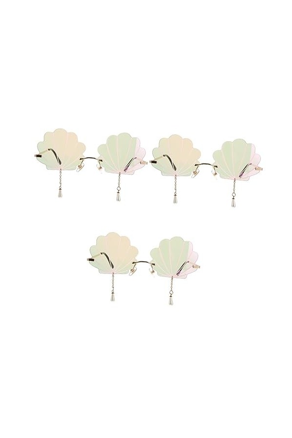 NIYANGLE 2 Pièces Shell Lunettes De Soleil Lunettes De Soleil UV Protection Lunettes Lunettes De Soleil Pour Filles Drôle Par