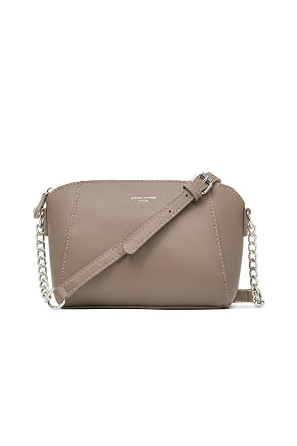 David Jones - Petit Sac Bandoulière Croisé Femme Trapèze - Cuir PU - Pochette Soirée Mode Travail Shopping Elégant Tendance C