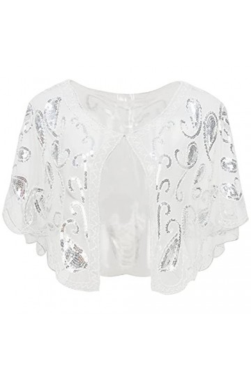 BABEYOND Châle Vintage des Années 1920s pour Femme Cape de Flapper pour Mariage Accessoires Charleston 20s Boléro Style Gatsb
