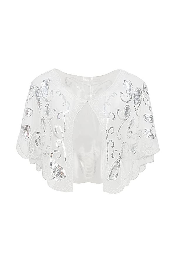 BABEYOND Châle Vintage des Années 1920s pour Femme Cape de Flapper pour Mariage Accessoires Charleston 20s Boléro Style Gatsb