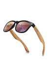 GREENTREEN Lunettes de Soleil Polarisées pour Homme et Femmes, Lunettes de Soleil en Bois, 100% anti UV400