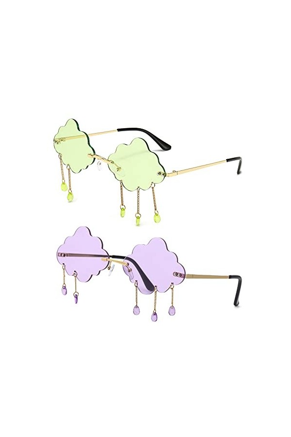 2 Pièces Lunettes De Soleil De Mode, Lunettes De Soleil Sans Monture , Lunettes De Soleil Pour Femmes, Sunglasses, Lunettes D