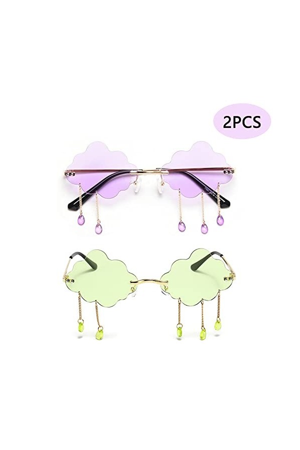 2 Pièces Lunettes De Soleil De Mode, Lunettes De Soleil Sans Monture , Lunettes De Soleil Pour Femmes, Sunglasses, Lunettes D