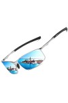 LEDING&BEST Lunettes de soleil Pilote polarisées hommes femmes Extérieur Léger Cadre métallique Pêche Golf Conduite Élégant R