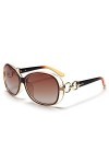 Lunettes de Soleil Polarisées Femmes, Mode Stylish Casual Lunettes de Soleil Oval Élégant UV 400 Protection - BLDEN