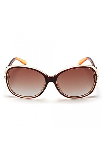 Lunettes de Soleil Polarisées Femmes, Mode Stylish Casual Lunettes de Soleil Oval Élégant UV 400 Protection - BLDEN