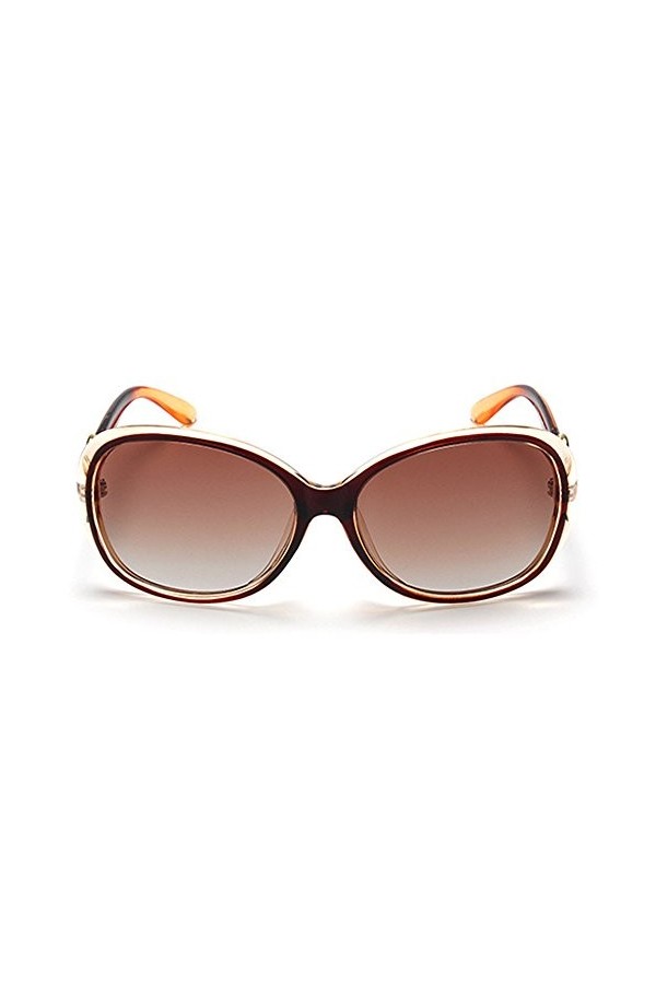 Lunettes de Soleil Polarisées Femmes, Mode Stylish Casual Lunettes de Soleil Oval Élégant UV 400 Protection - BLDEN