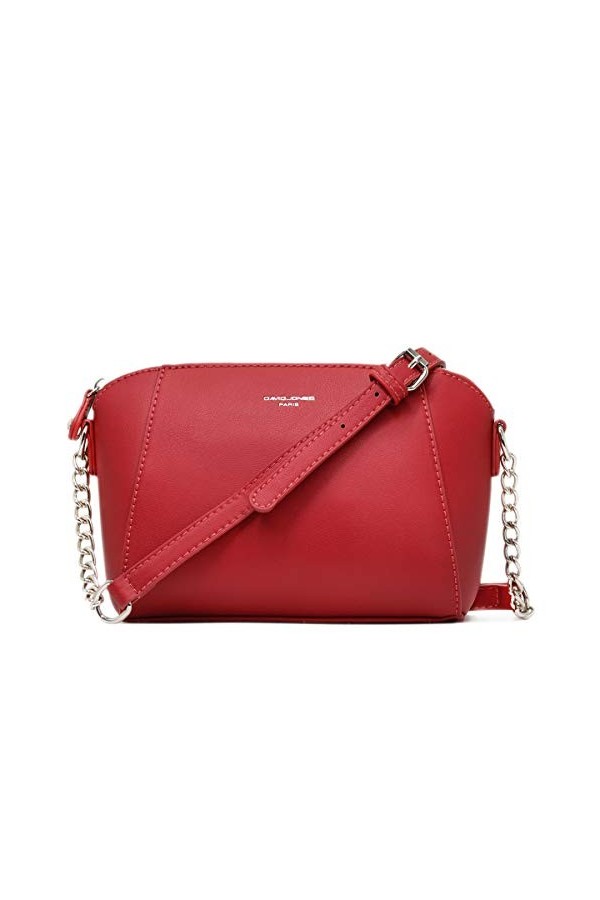 David Jones - Petit Sac Bandoulière Croisé Femme Trapèze - Cuir PU - Pochette Soirée Mode Travail Shopping Elégant Tendance C