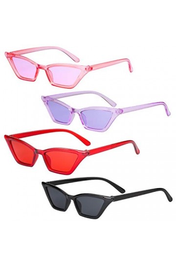 Haichen Retro Vintage Narrow Cateye Lunettes de soleil pour femmes Lunettes de vue en plastique Lunettes de monture en plasti