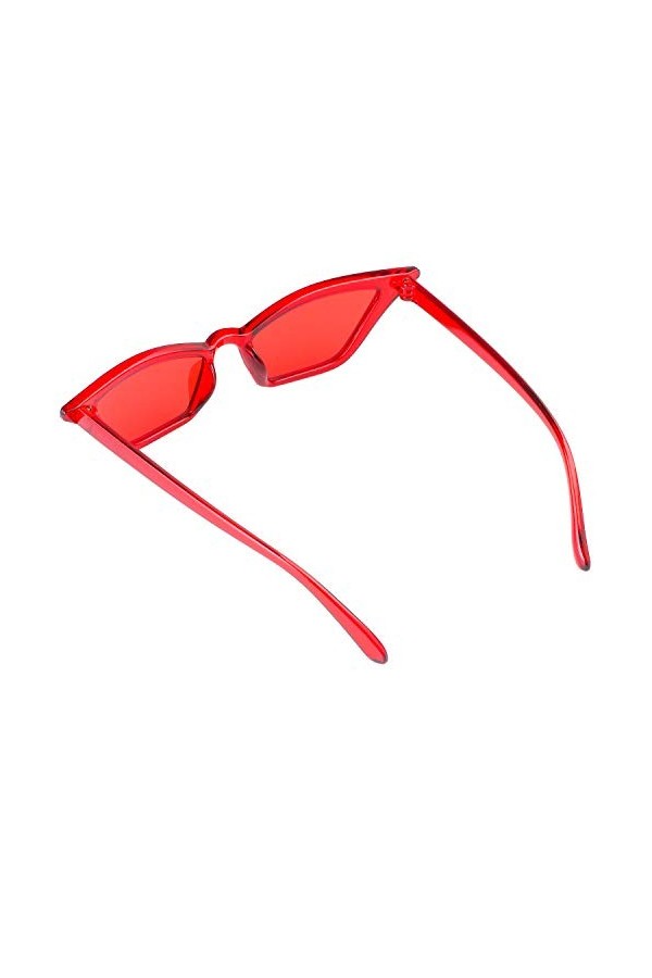Haichen Retro Vintage Narrow Cateye Lunettes de soleil pour femmes Lunettes de vue en plastique Lunettes de monture en plasti