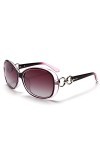 BLDEN Lunettes de Soleil Polarisées Femmes, Mode Stylish Casual Lunettes de Soleil Oval Élégant UV 400 Protection - Violet 6