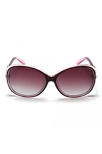 BLDEN Lunettes de Soleil Polarisées Femmes, Mode Stylish Casual Lunettes de Soleil Oval Élégant UV 400 Protection - Violet 6