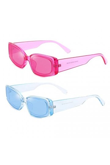 Dollger lunettes de soleil rectangulaires pour femmes homme, rétro lunettes rectangulaires Protection UV400 noir