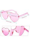 Junhui 12 Paires Lunettes de Soleil en Forme de Coeur, Lunettes Fête en Forme de Cœur, Lunettes Parti de Hippie en Forme de C